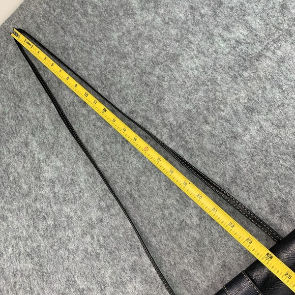 VTG Fossil Black Pebbled Leather Crossbody Purse Bag (8.5"x7") - Picture 10 of 10